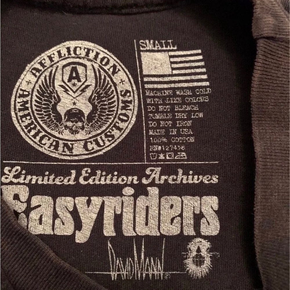 AFFLICTION EASY RIDER DISTRESSED TEE - Picture 2 of 6